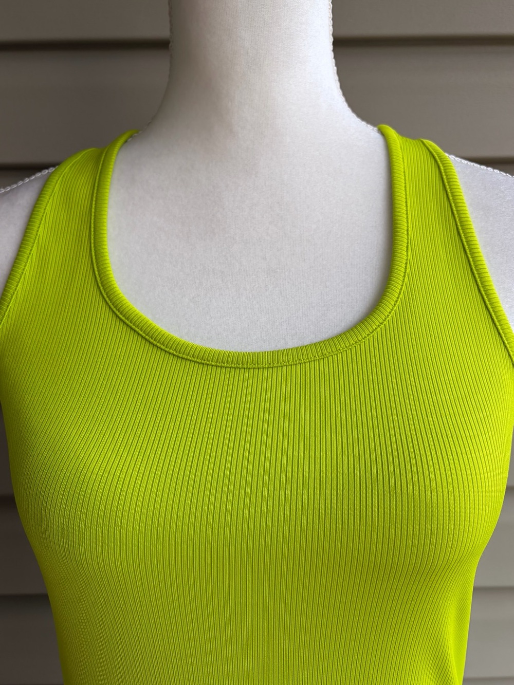 •Under Armour• Lime Green Ribbed Racerback Tank - Size Medium - Picture 2 of 8